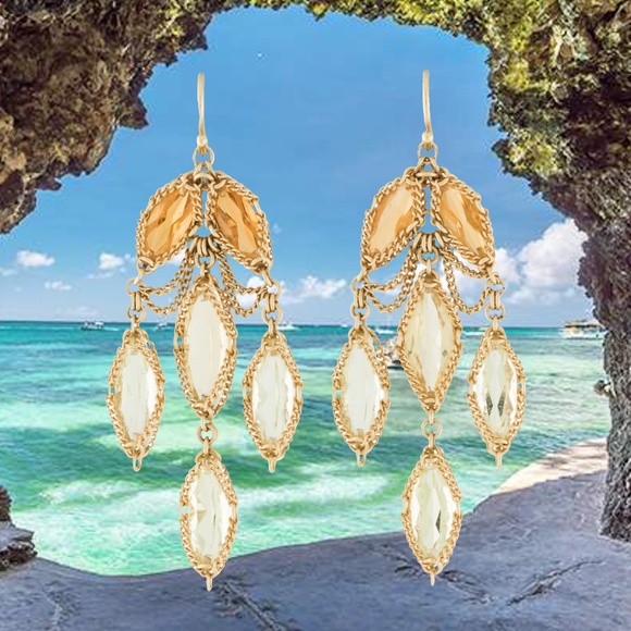 SOLD -Anthony Nak 18k Topaz and Tourmaline Earrings - Picture 3 of 7